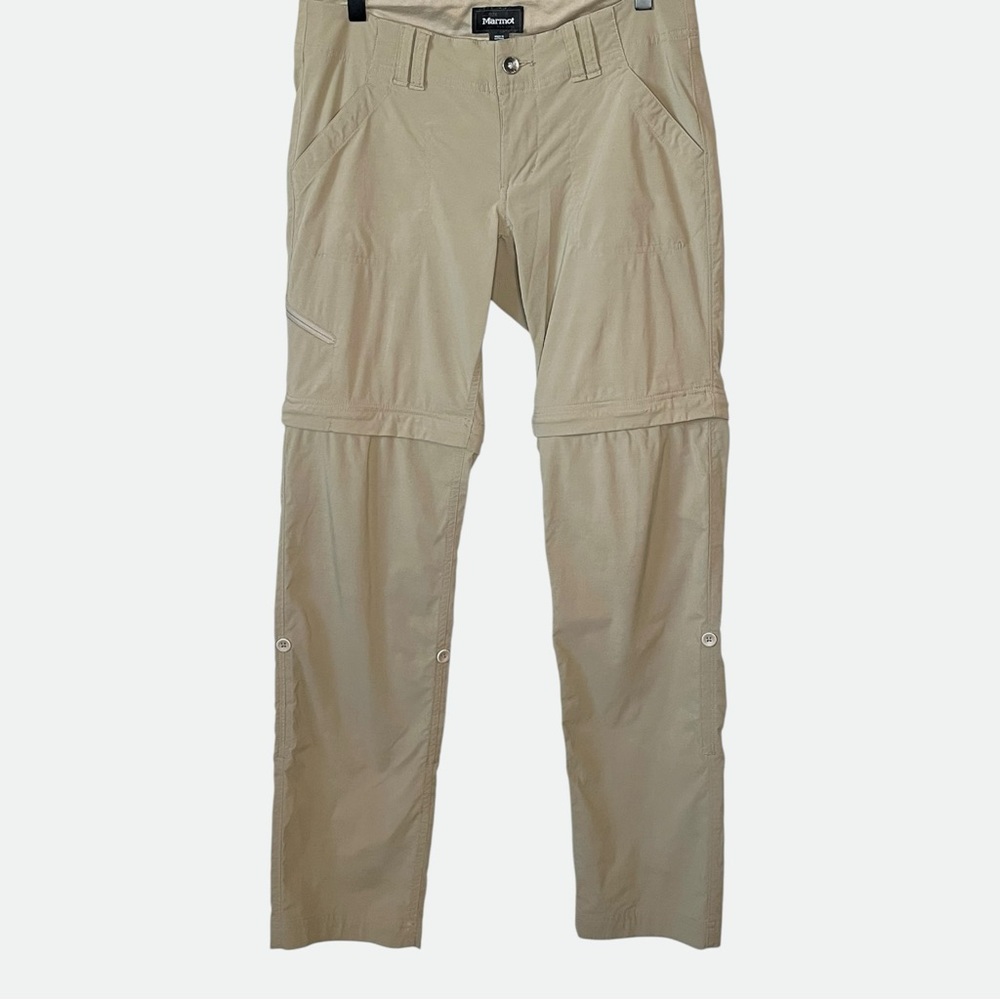 MARMOT Women's Lobo's Convertible Pant Size 4 Khaki Hiking Travel Gorpcore - Picture 2 of 6